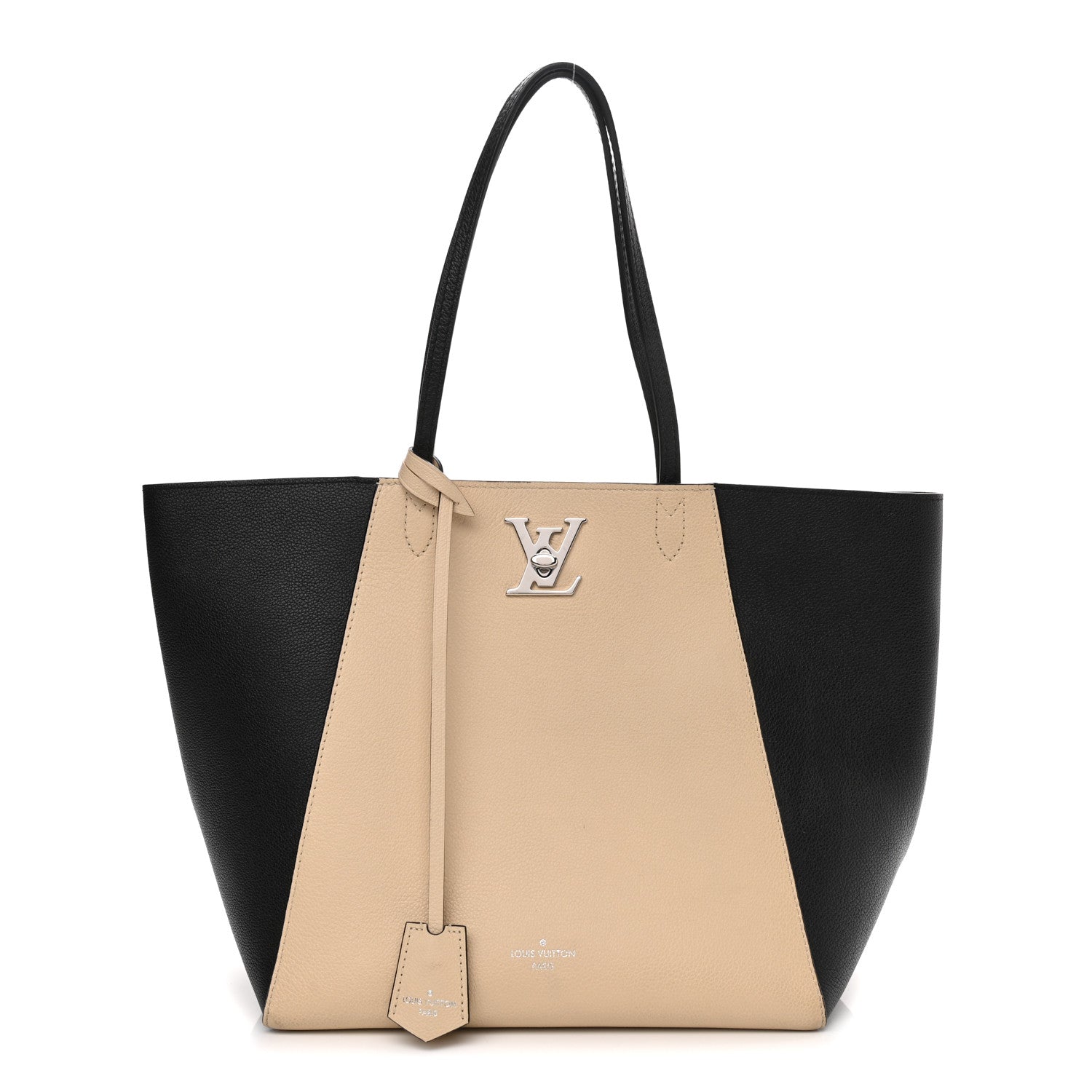 Louis Vuitton Calfskin Lockme Cabas Vanille Black 1 of 13