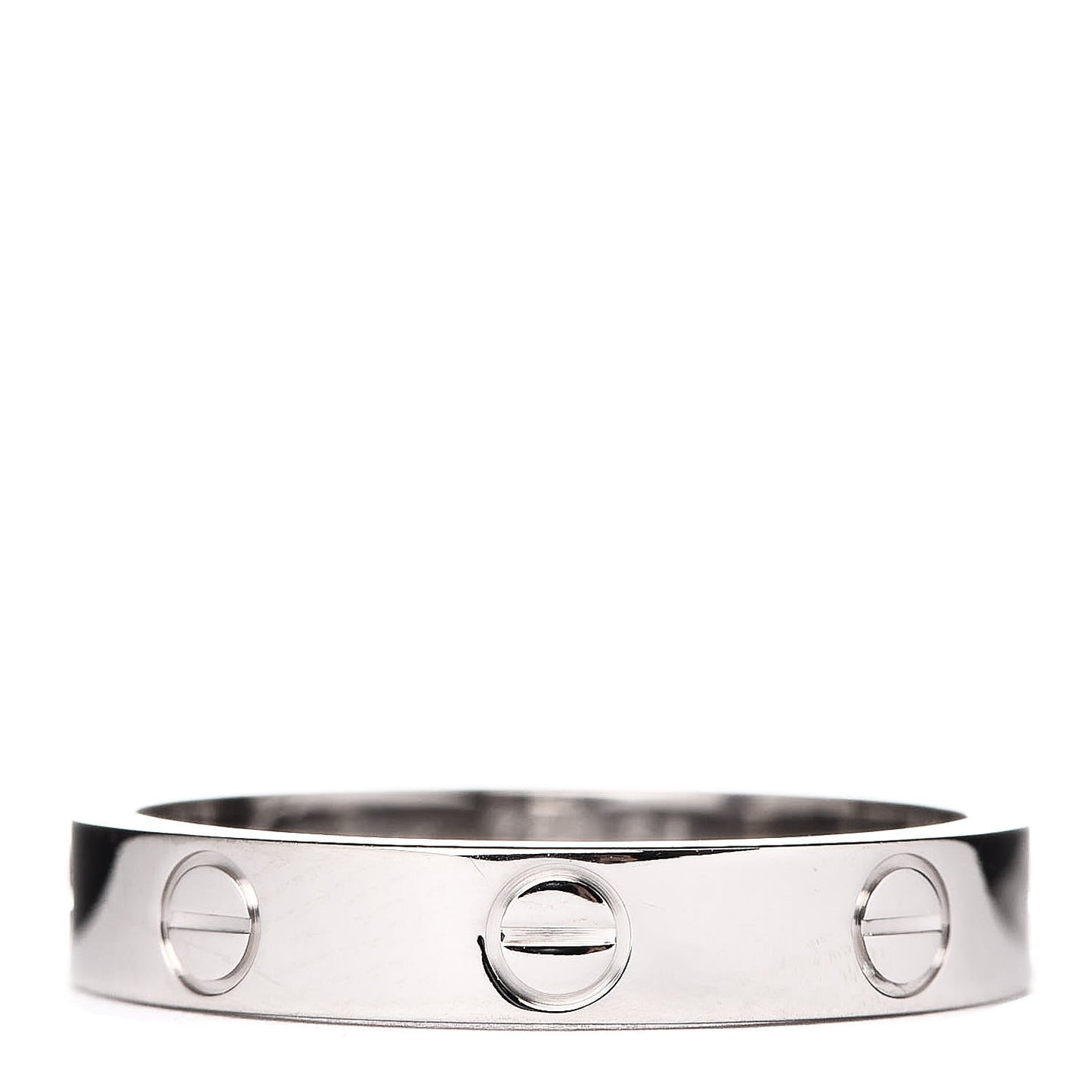 18K White Gold 3.5mm LOVE Wedding Band Ring 54 6.75