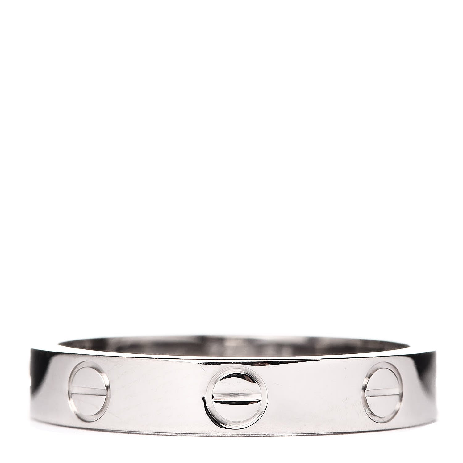 Cartier 18K White Gold 3.5mm LOVE Wedding Band Ring 54 6.75 1 of 5