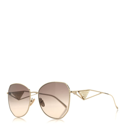 Prada Metal Symbole Triangle Logo Sunglasses SPR57YS Anthracite Gray Cammeo Beige 1 of 8