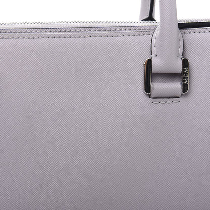 MCM Saffiano Medium Nuovo Tote Gull Gray 10 of 12