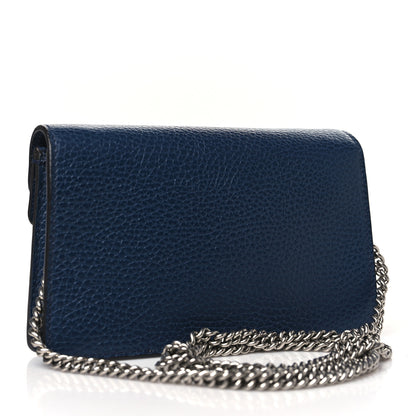 Gucci Dollar Calfskin Crystal Super Mini Dionysus Shoulder Bag Blue Agata Black Diamond 3 of 9