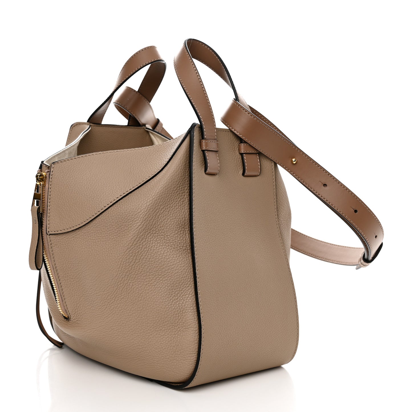 Calfskin Small Hammock Shoulder Bag Sand Mink