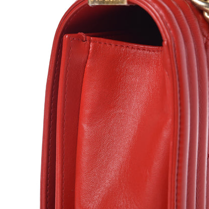 Chanel Calfskin Quilted New Medium Boy Flap Red 10 of 21