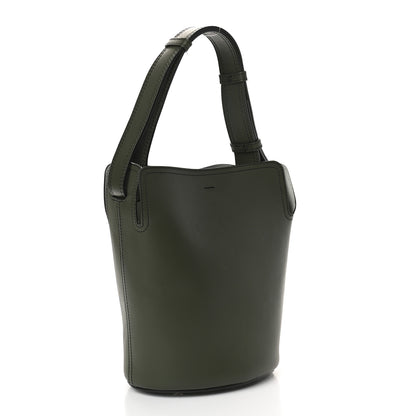 Burberry Supple Calfskin Small Bucket Dark Olive 4 of 8