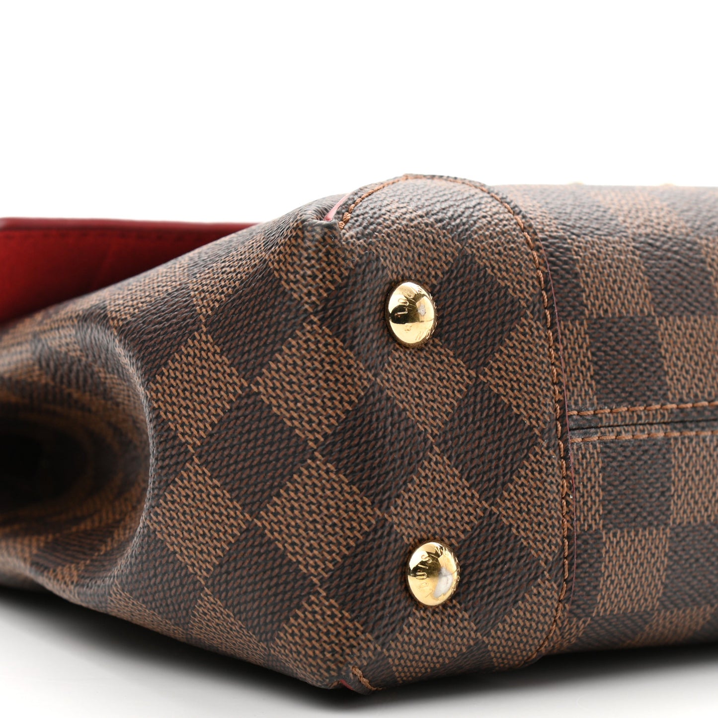 Damier Ebene Caissa Clutch Cherry