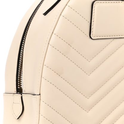 Gucci Calfskin Matelasse GG Marmont Dome Backpack White 10 of 11