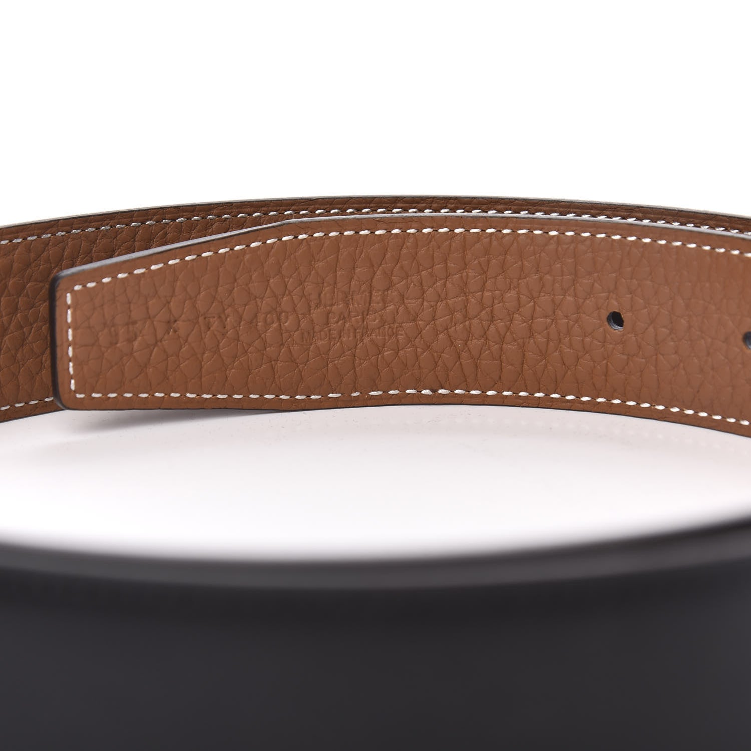 Hermes Box Togo 32mm H Belt 95 Black Gold 5 of 6
