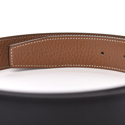 Hermes Box Togo 32mm H Belt 95 Black Gold 5 of 6