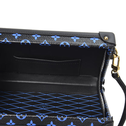 Louis Vuitton Monogram Petite Malle Blue Black 4 of 8