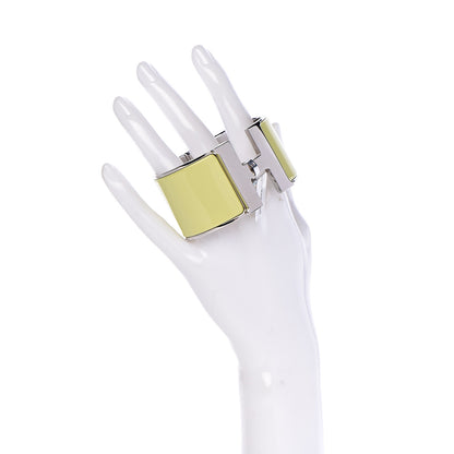 Hermes Enamel Extra Wide Clic Clac H Bracelet GM Soufre 2 of 5