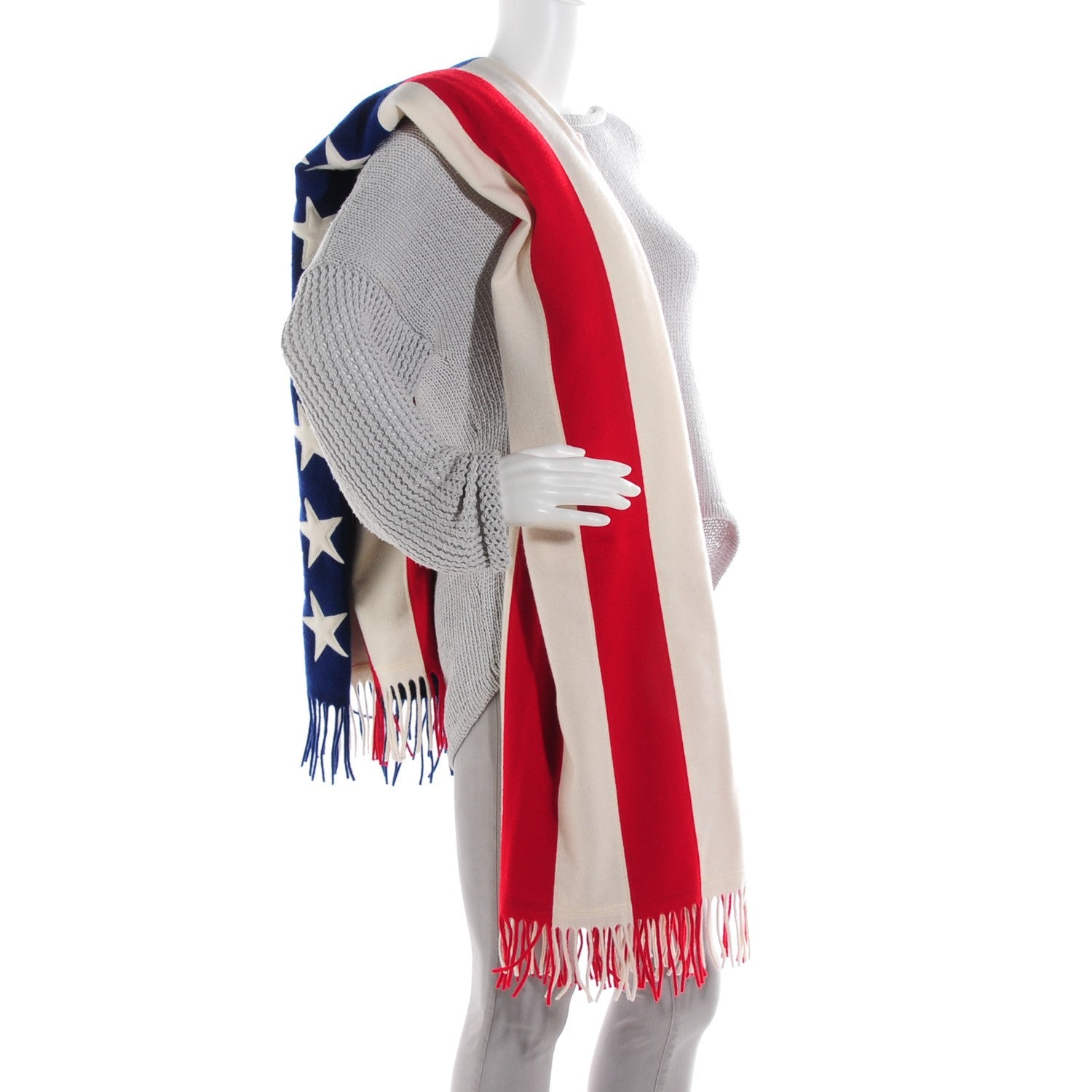 Chanel Cashmere American Flag Blanket 2 of 6