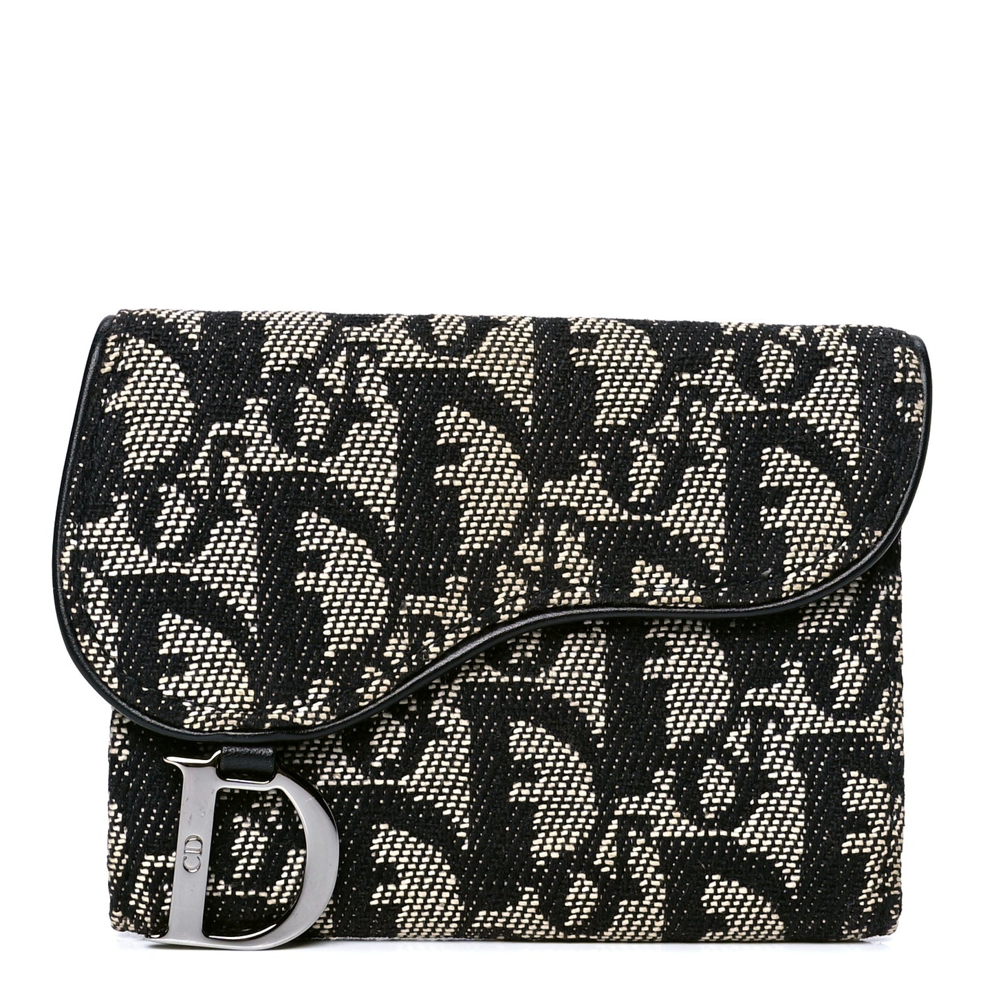Monogram Compact Saddle Wallet Black