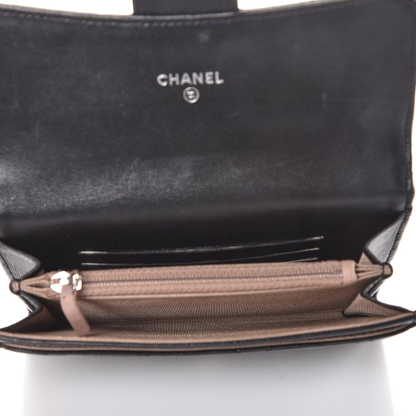 Lambskin Quilted Small Flap Wallet Black