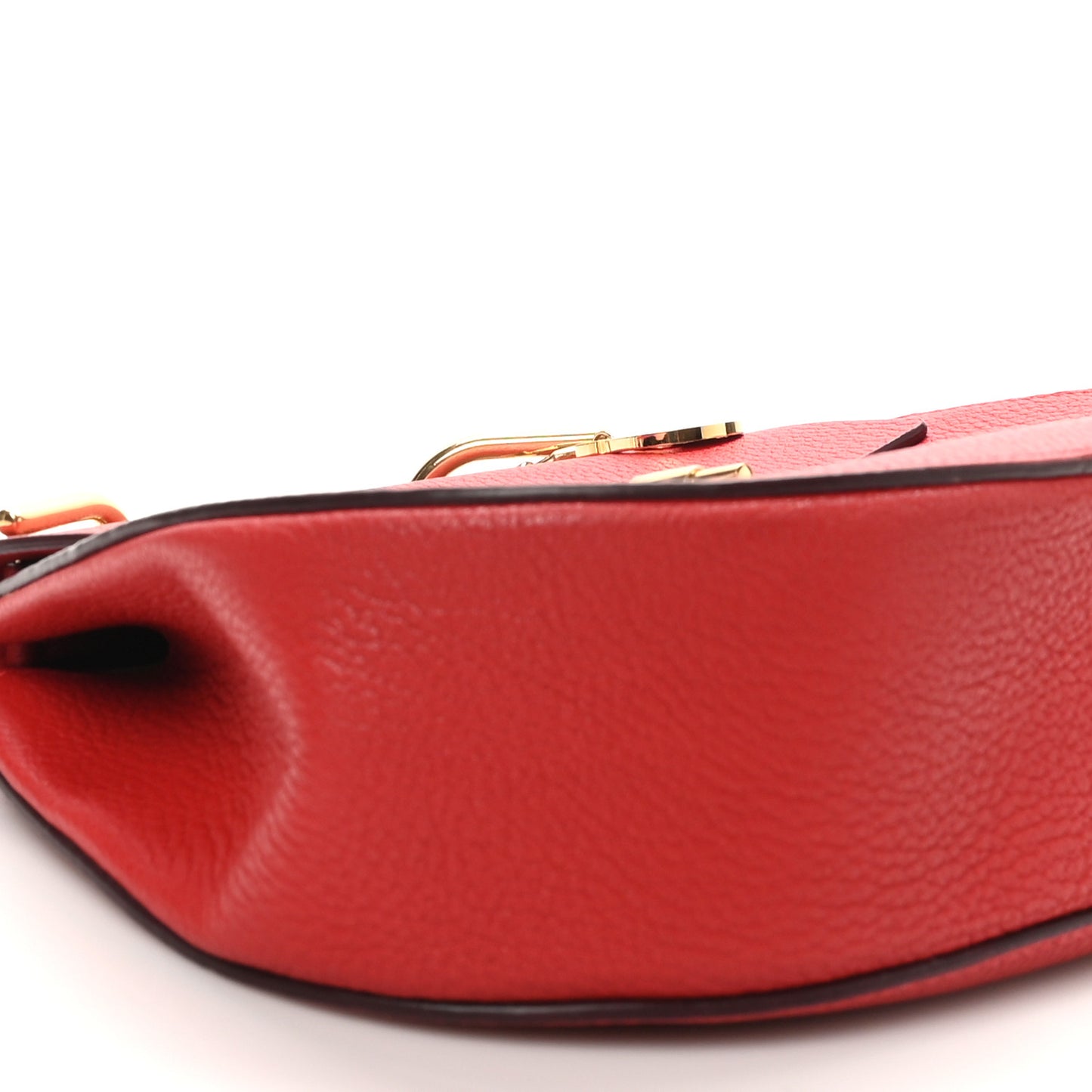 Grained Lambskin Drew Shoulder Bag Plaid Red