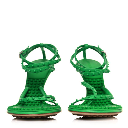 Bottega Veneta Nappa Lagoon Bubble 100mm Sandals 38 Grass 2 of 10