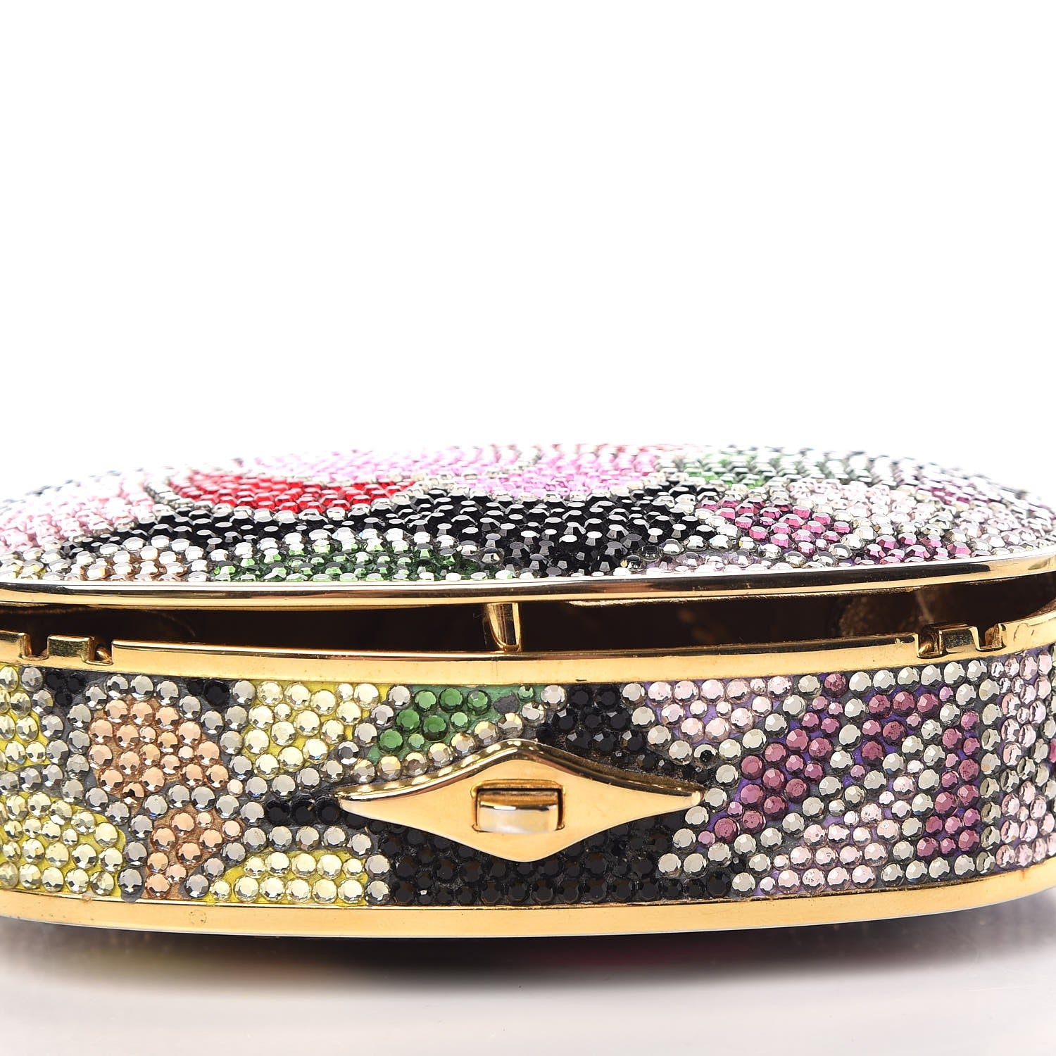 Judith Leiber Swarovski Crystal Floral Minaudiere Clutch Multicolor 8 of 8