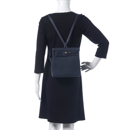 Hermes Togo Kelly Ado Backpack Bleu Nuit 2 of 23