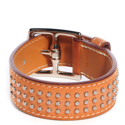 Hermes Leather Studded Buckle Bracelet 1 of 6