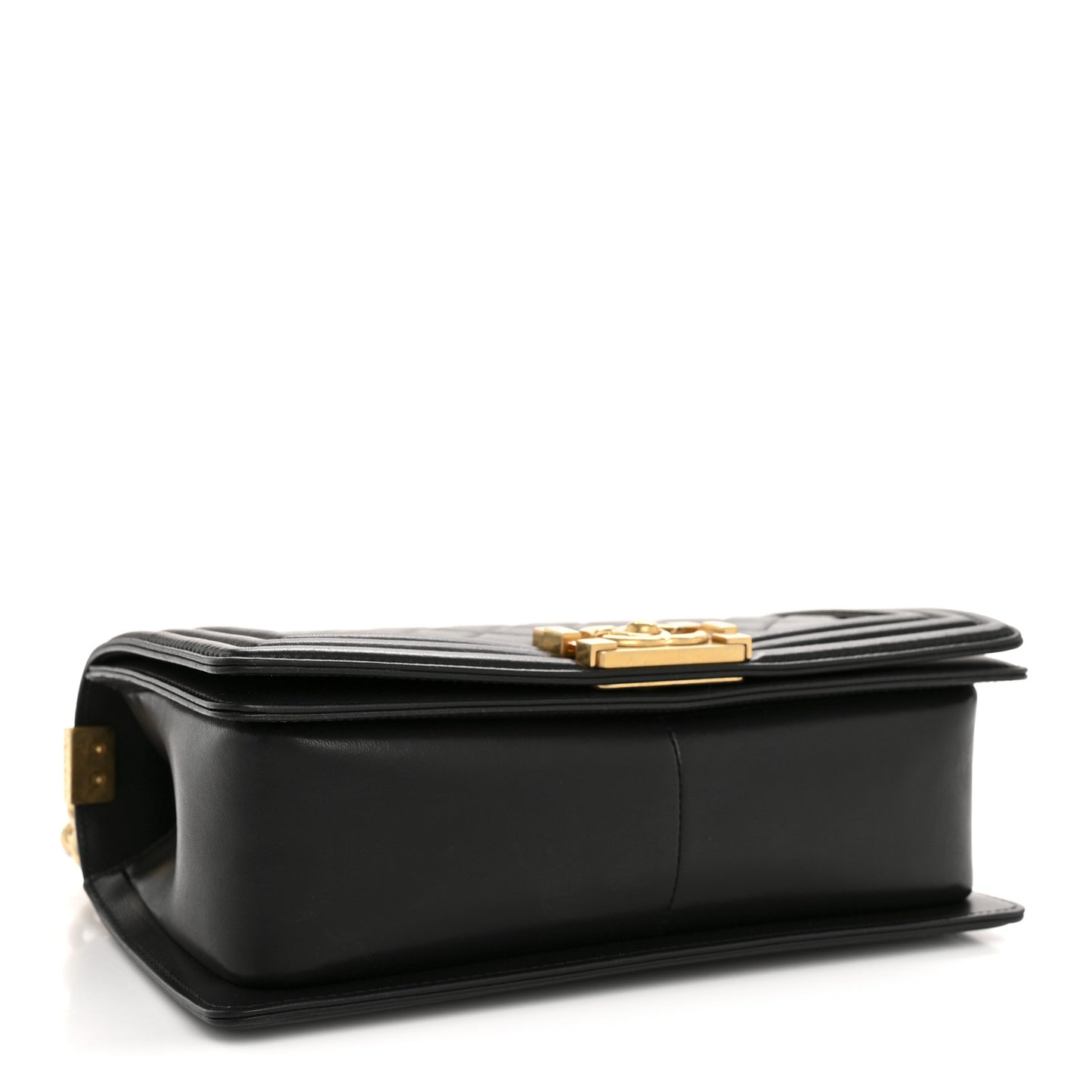 Lambskin Quilted Medium Boy Flap Black