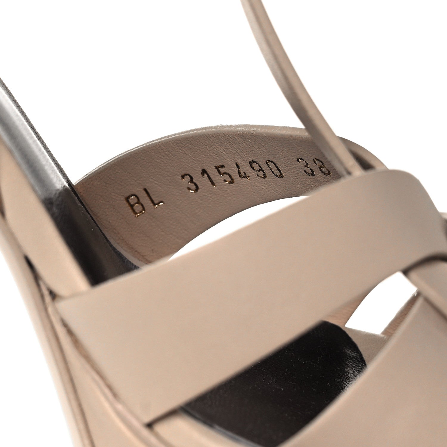 Saint Laurent Calfskin Tribute 75 Platform Sandals 38 Nude Powder 8 of 8