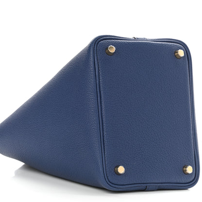 Hermes Taurillon Clemence Picotin Lock 18 PM Bleu Royal 8 of 10