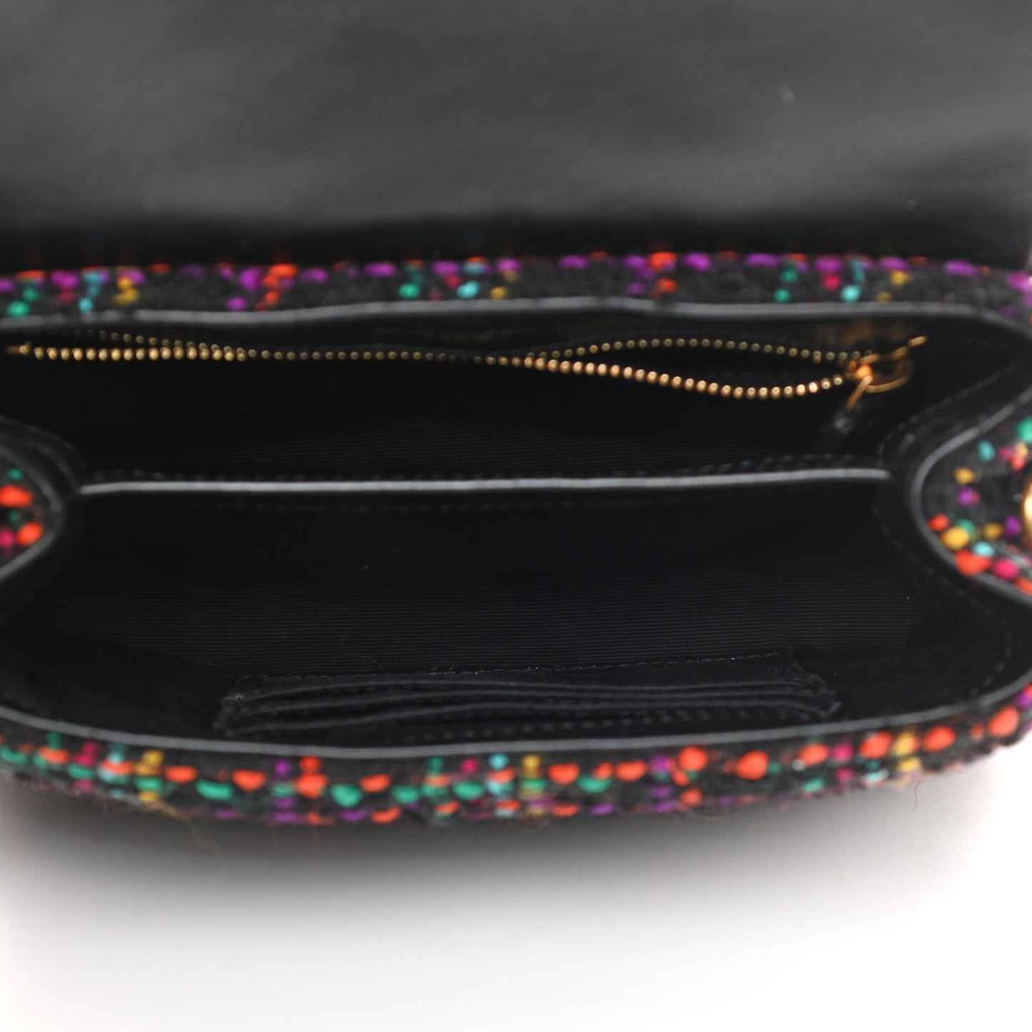 Tweed Toy Loulou Shoulder Bag Black