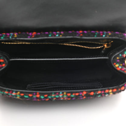 Saint Laurent Tweed Toy Loulou Shoulder Bag Black 5 of 15