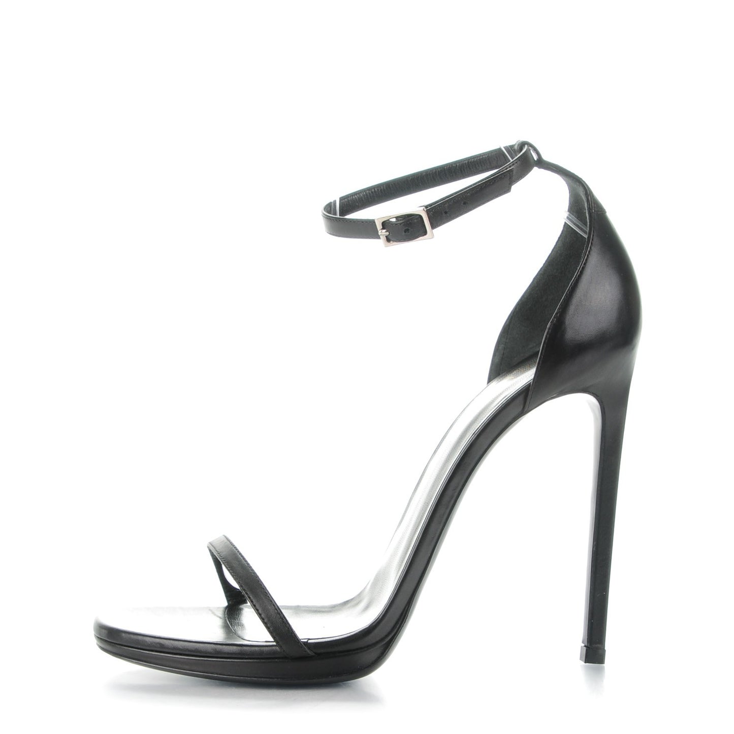 Calfskin Jane 110 Ankle Strap Sandals Black 40.5