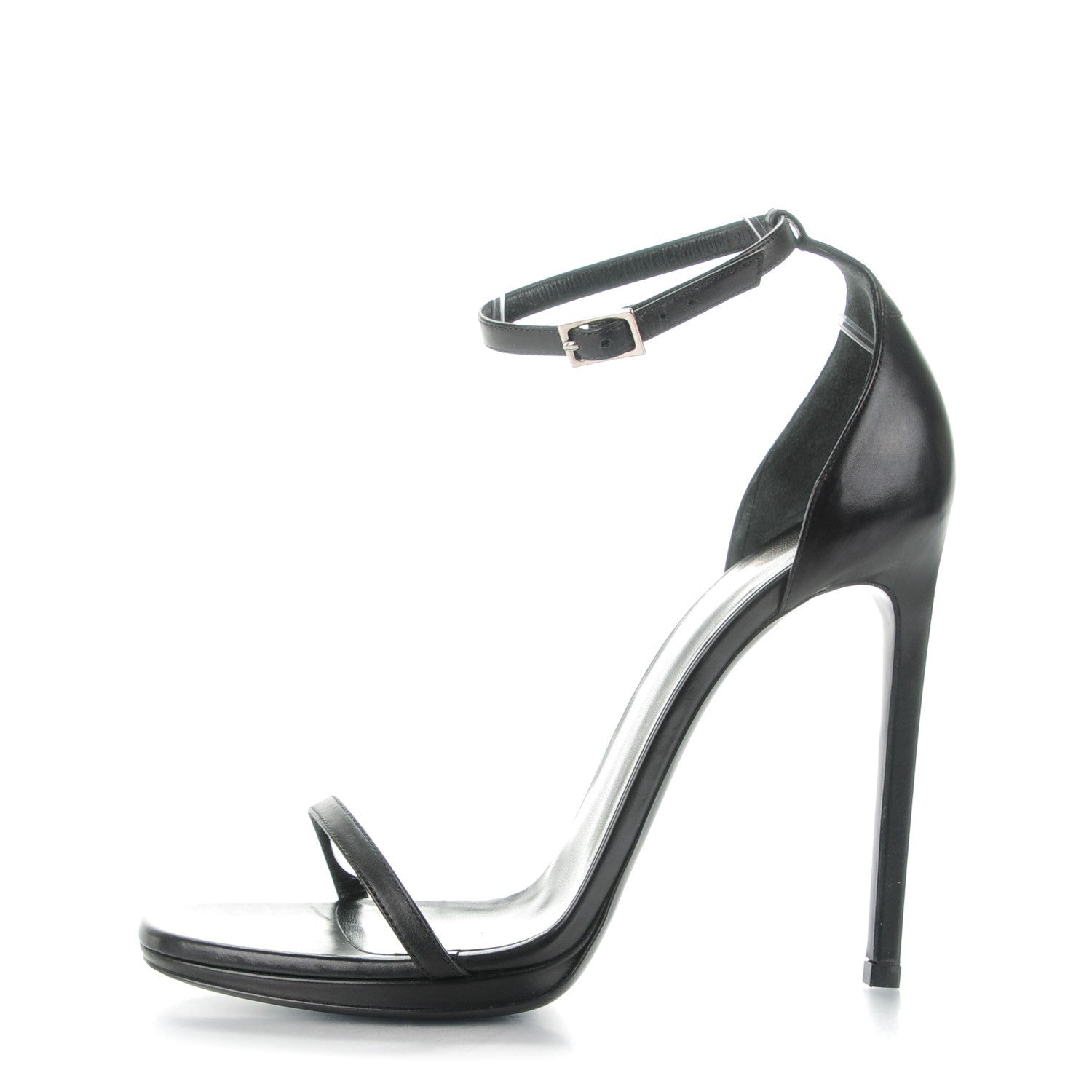 Saint Laurent Calfskin Jane 110 Ankle Strap Sandals Black 40.5 1 of 7