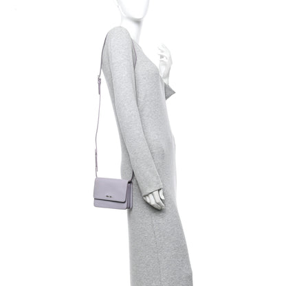 Prada Saffiano Lux Crossbody Bag Glicine 2 of 14
