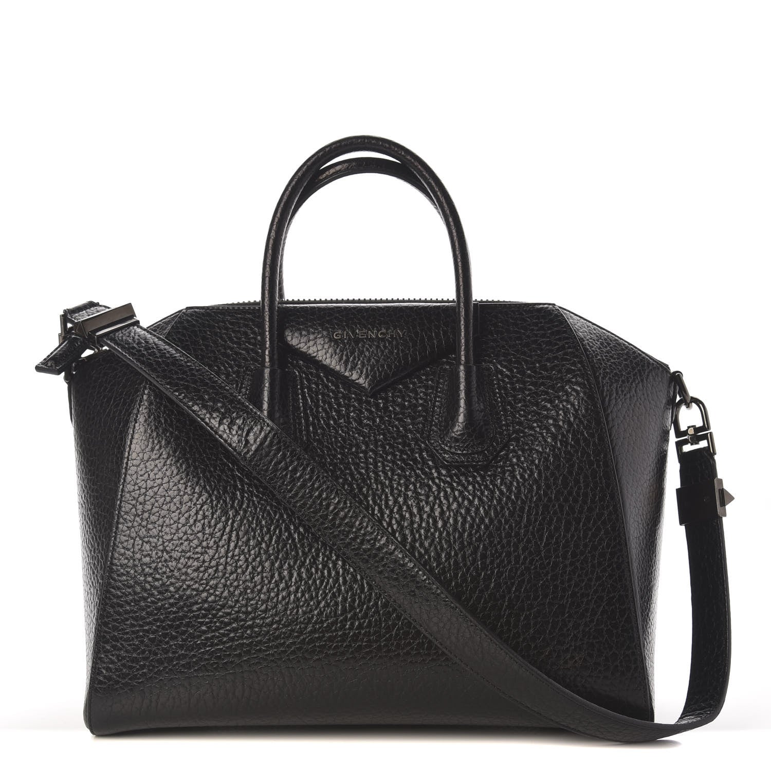 Givenchy Pebbled Calfskin Medium Antigona Black 1 of 10
