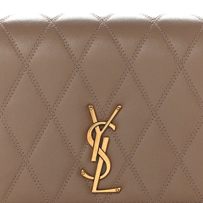 Saint Laurent Lambskin Diamond Quilted Angie Chain Bag Tan 9 of 12