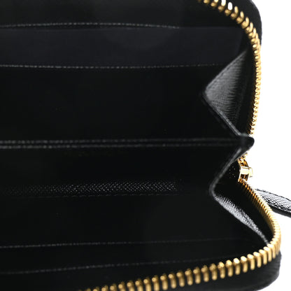 Prada Saffiano Metal Coin Purse Black 5 of 6