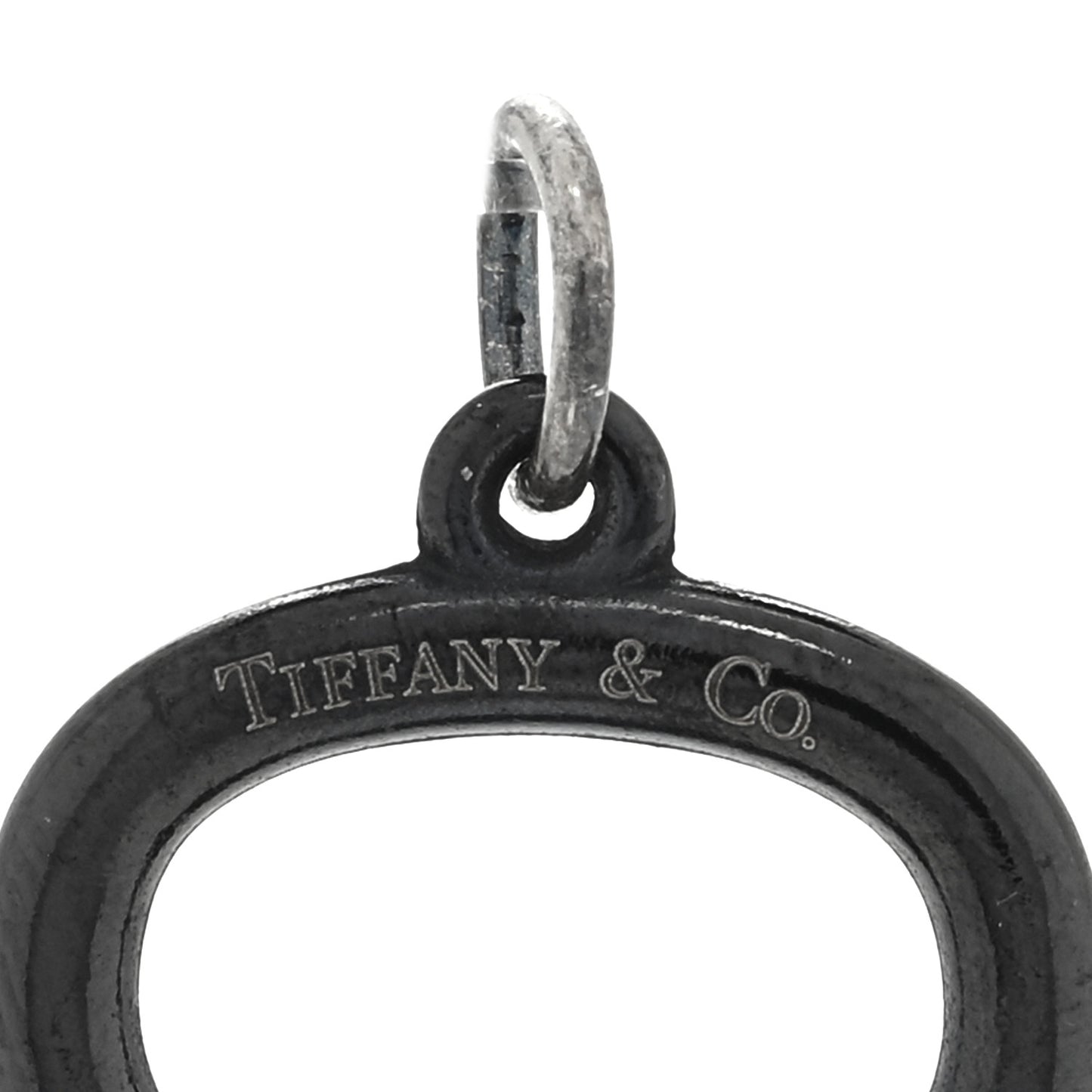 Black Titanium Oval Key Pendant