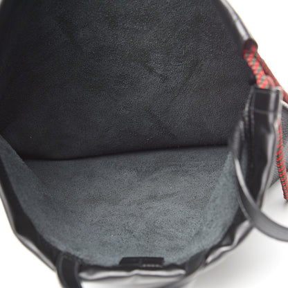Gucci Calfskin Logo Drawstring Backpack Black 6 of 12