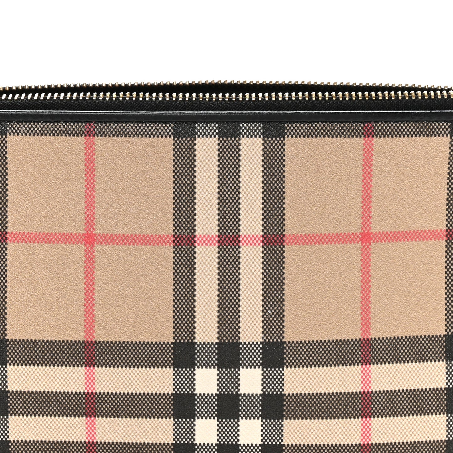 Vintage Check Calfskin Olympia Slim Pouch Archive Beige