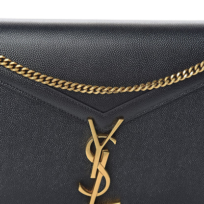 Saint Laurent Grain De Poudre Monogram Cassandra Chain Wallet Black Rouge Legion 7 of 10