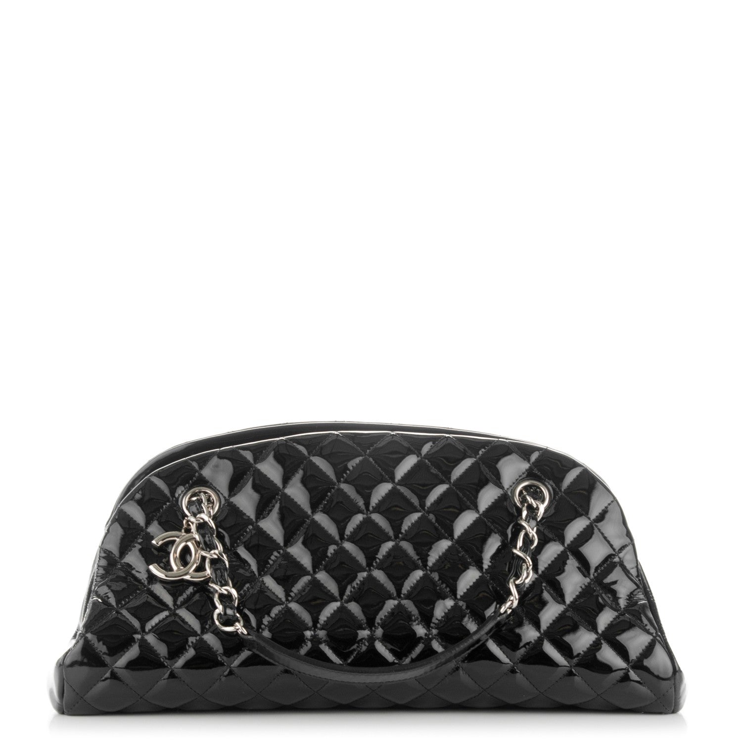 Chanel Patent Quilted Medium Just Mademoiselle Black 1 of 7
