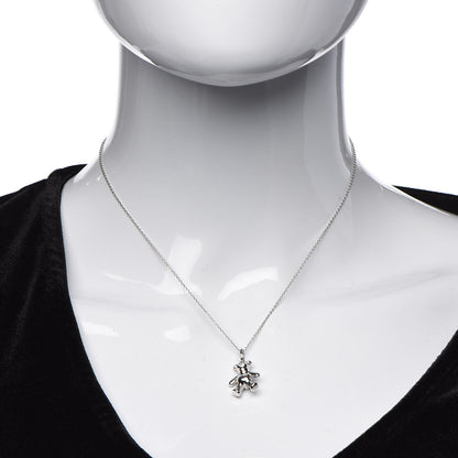 Tiffany Sterling Silver Teddy Bear Charm Pendant Necklace 2 of 5