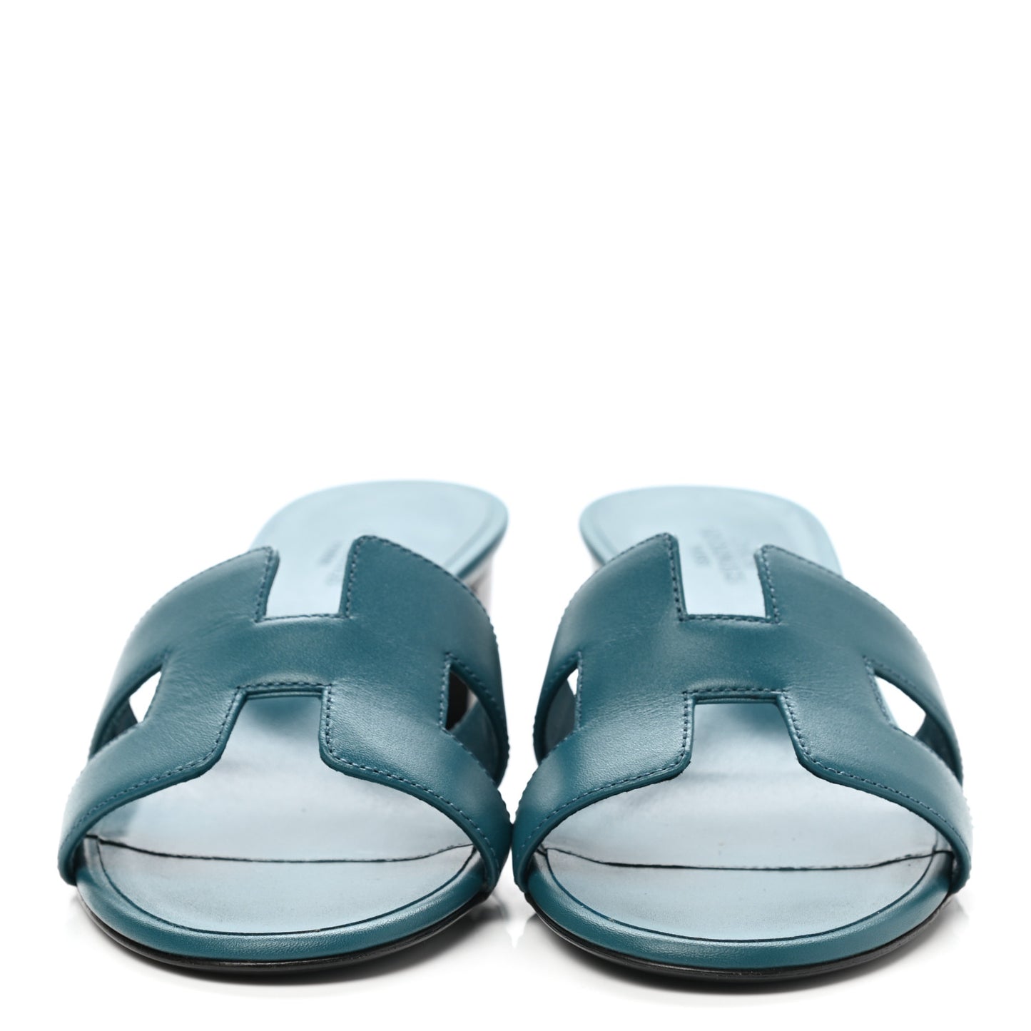 Calfskin Oasis Sandals 36 Bleu Velvet
