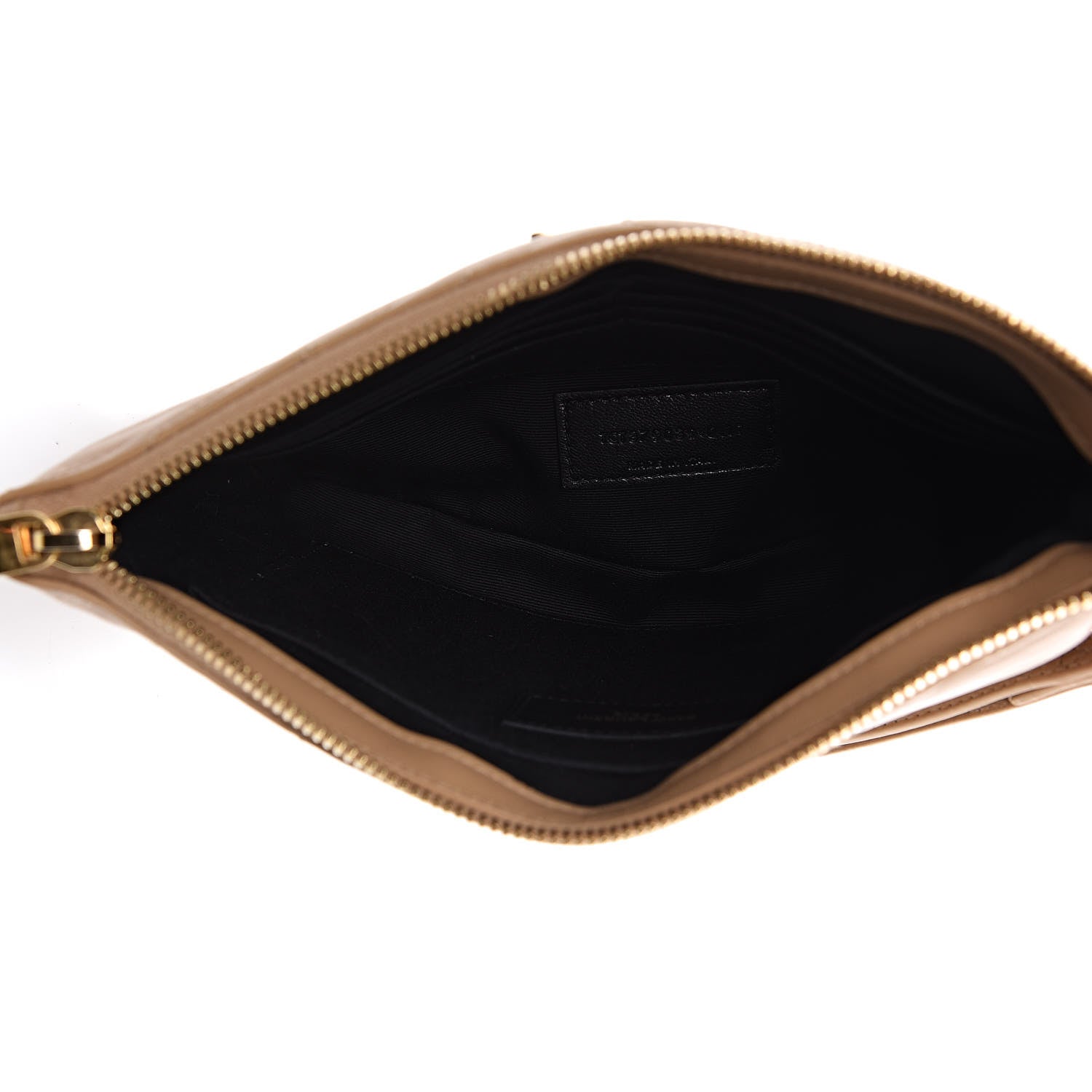 Saint Laurent Calfskin Matelasse Chevron Monogram A5 Wristlet Cork 5 of 8