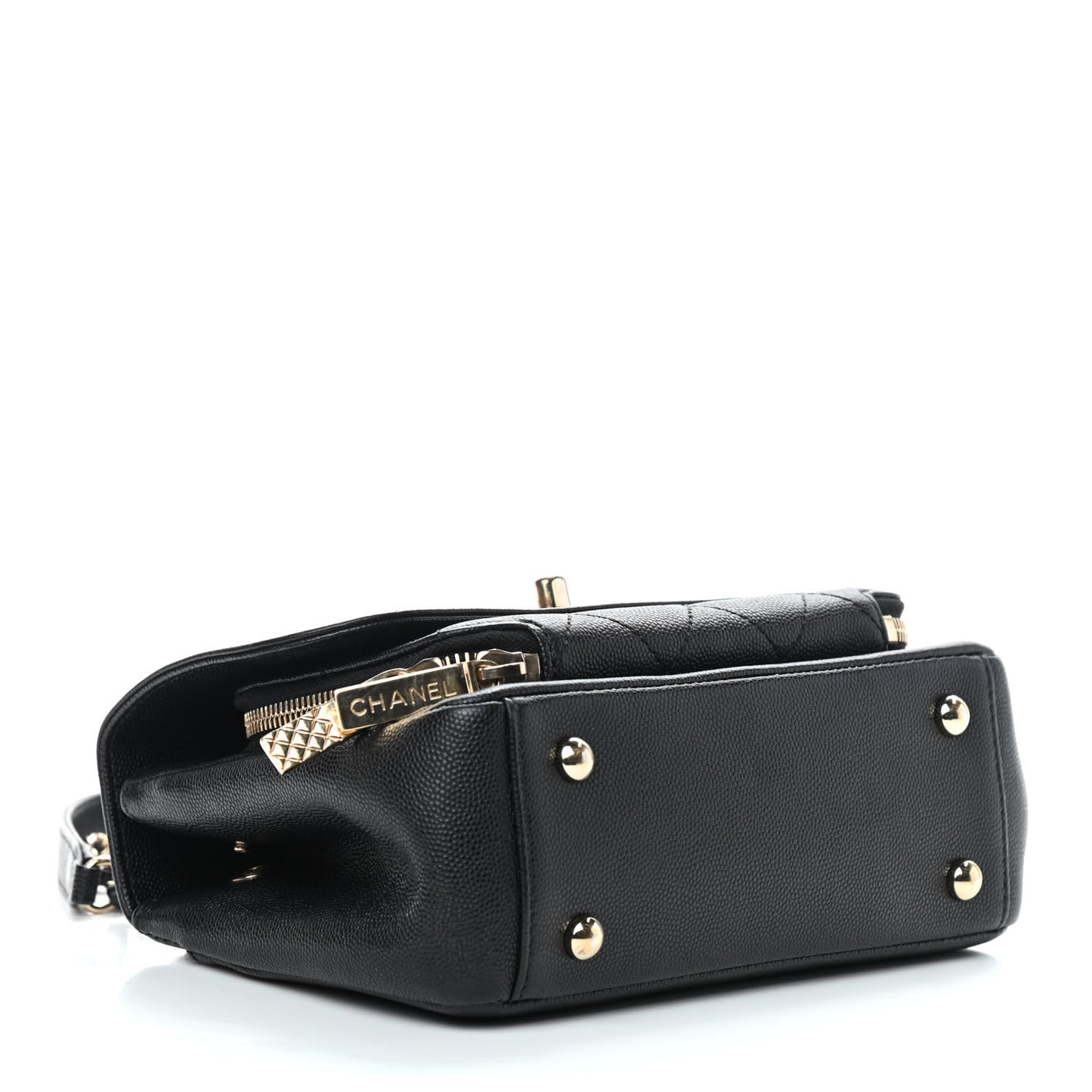 Caviar Quilted Small Business Affinity Flap Black