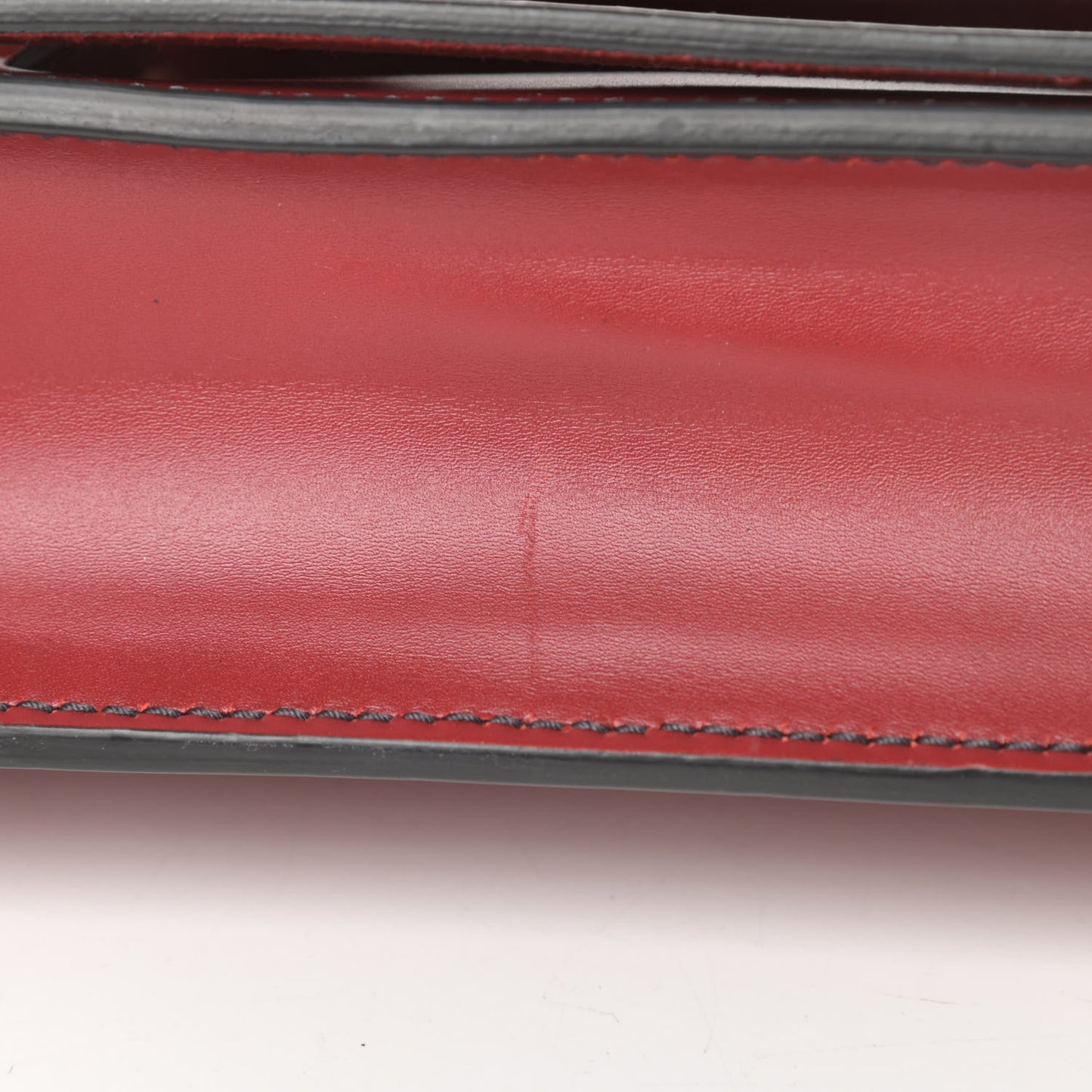 Calfskin J'Adior Chain Flap Bag Red