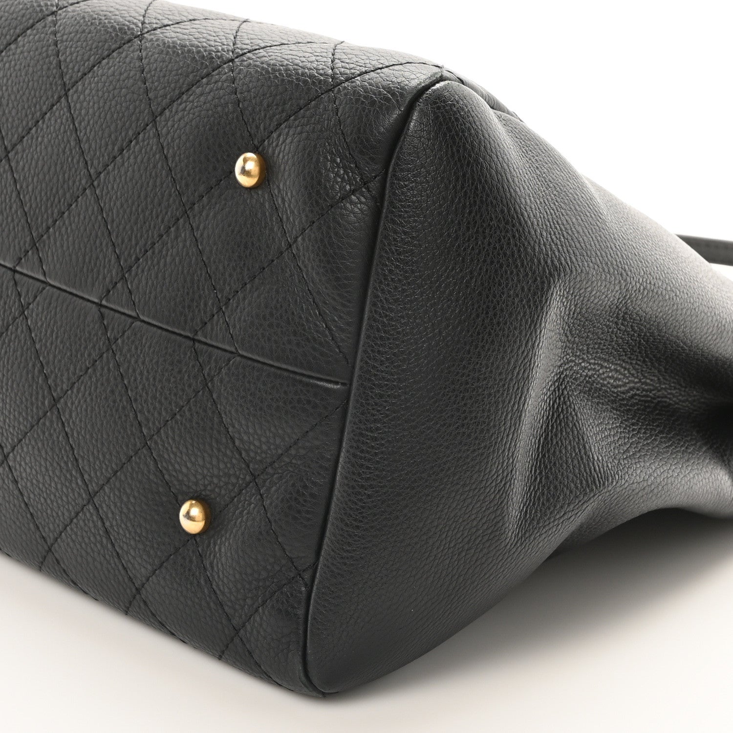 Chanel Grained Calfskin Stitched Large Supple Rock Shopping Black 10 of 10