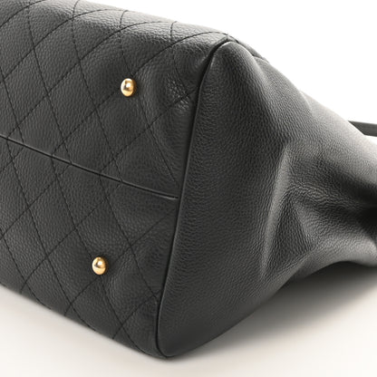 Chanel Grained Calfskin Stitched Large Supple Rock Shopping Black 10 of 10