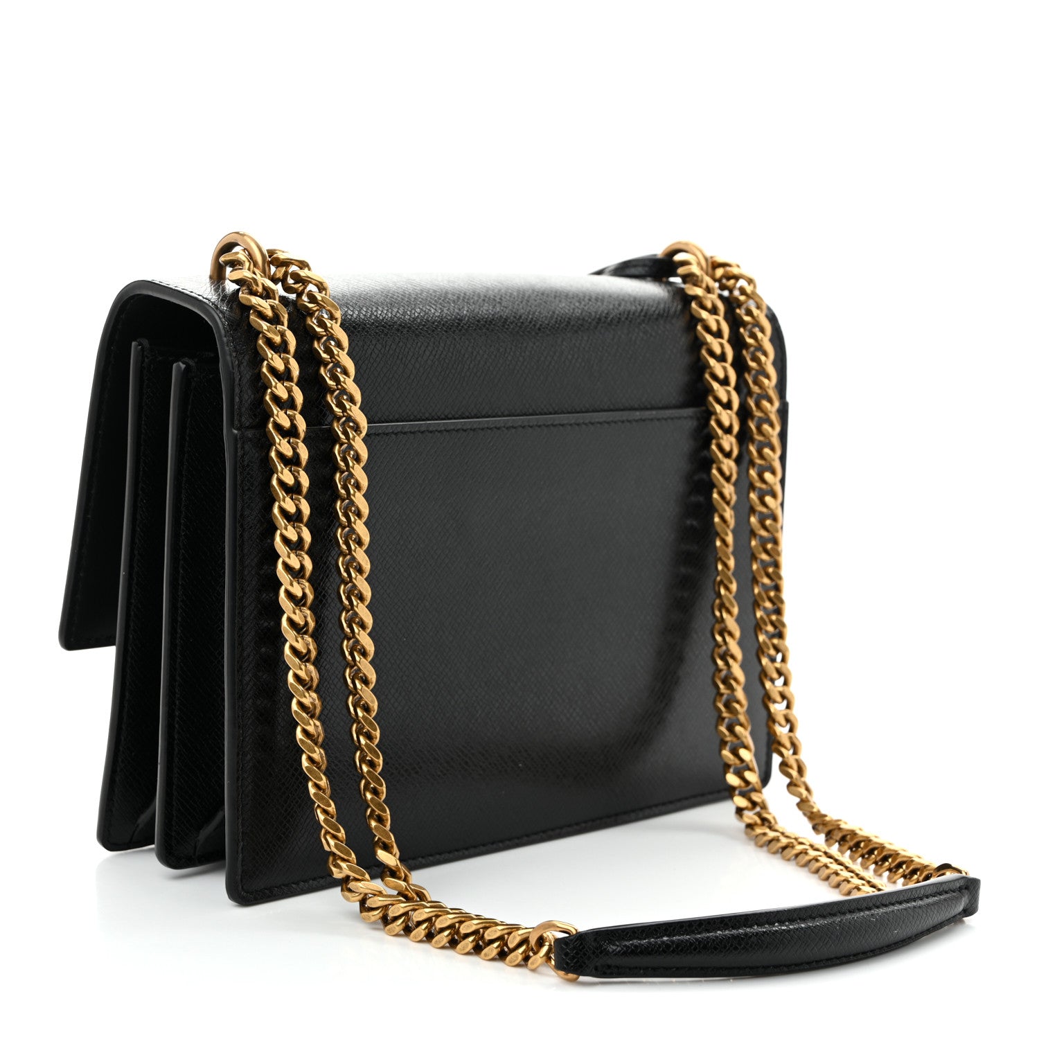 Saint Laurent Coated Bark Calfskin Medium Monogram Sunset Black 3 of 10