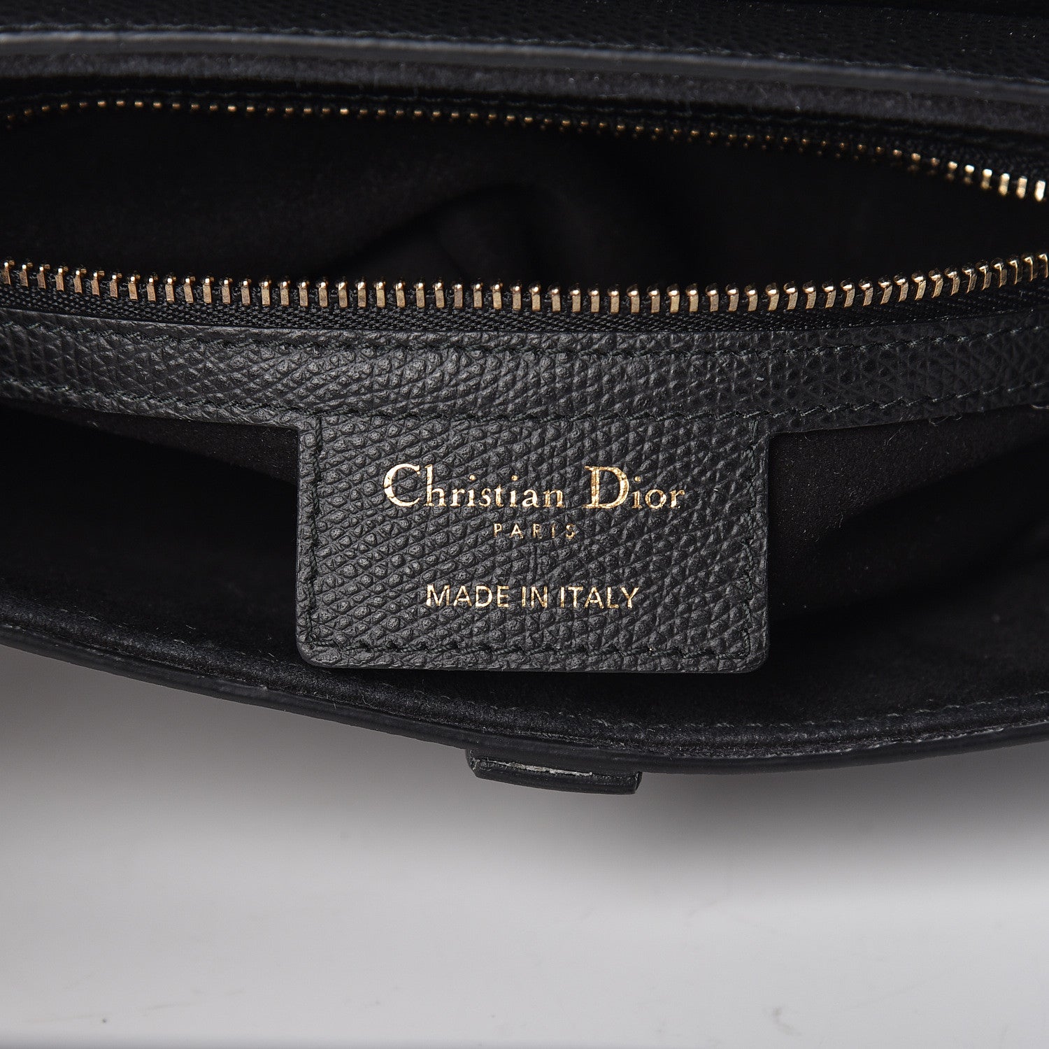Christian Dior Grained Calfskin Saddle Bag Black 6 of 14