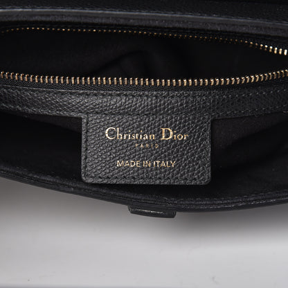 Christian Dior Grained Calfskin Saddle Bag Black 6 of 14