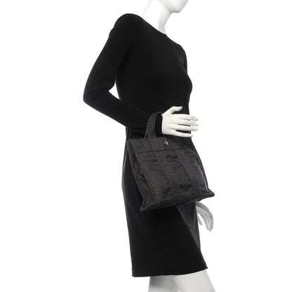 Hermes Canvas Herline PM Tote Grey 2 of 7